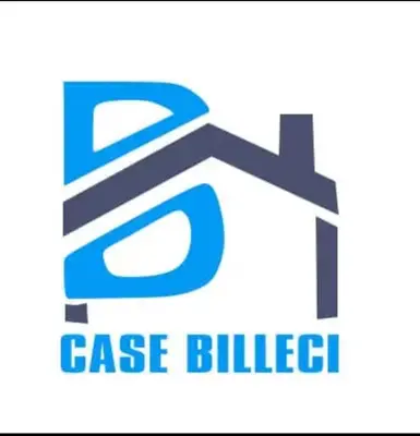 a logo of a house with the words case bitten at Case Billeci Casa blu in Palermo