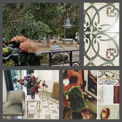 a collage of photos with flowers and plants at Piazza Vittoria Apartment in Carini