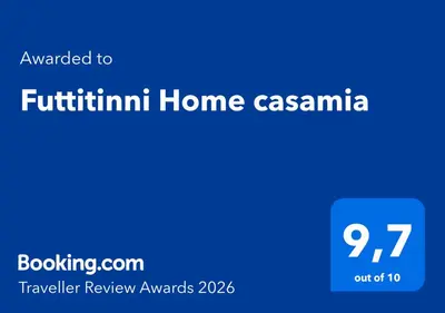 a blue screen with the textived to fulfilirm home casenna at Futtitinni Home casamia in Palermo