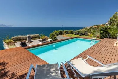 a swimming pool on top of a house at Vero Sicily - Villa Acqua Chiara in Bagheria