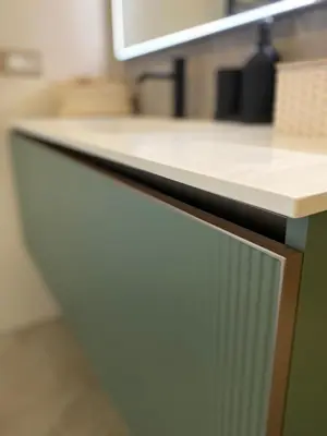 a close up of a counter in an office at Dimora D'aumale in Palermo