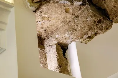 a hole in the ceiling of a building at Valverde Home in Palermo