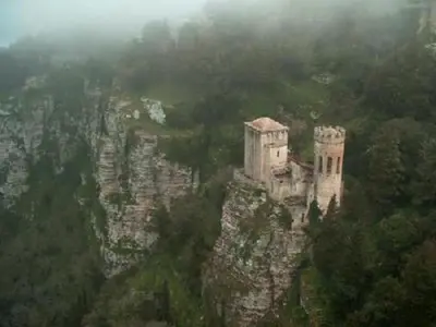 a building on the side of a mountain at Ancilinas House in Castellammare del Golfo