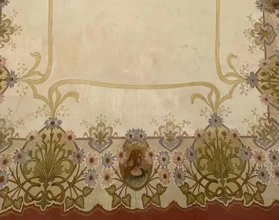 a painting of a woman with a crown on a wall at Palazzo Liberty Unique Hotel by Geocharme in Palermo