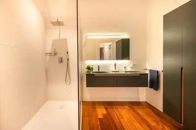 a bathroom with a sink and a shower at Casa Madà vicino al Politeama by Wonderful Italy in Palermo