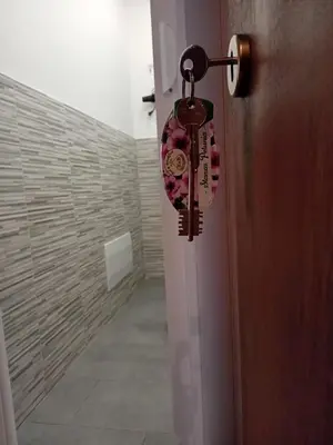a door knob with a clock on it in a bathroom at BBX Palermo 2 in Palermo