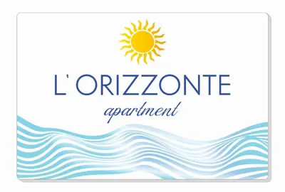 a logo for the ocean with the sun over the waves at Casa L'ORIZZONTE in Balestrate