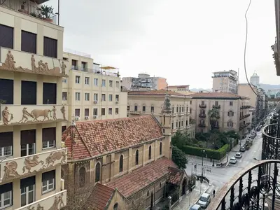 a view of a city with buildings and a street at Victoria's Apartment in Palermo