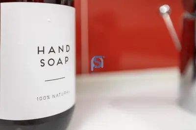 a bottle of wine with the words hand soap on it at Il Vittoria - Self Check in in Lascari