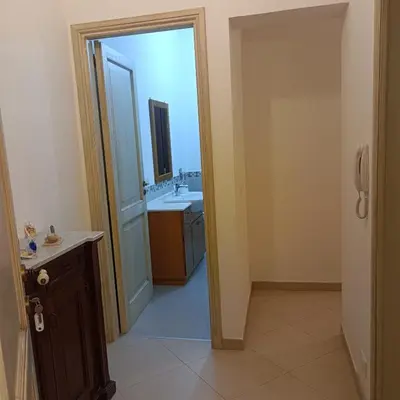 a bathroom with a sink and a mirror at Casa vacanza Acquanuova in Calatafimi
