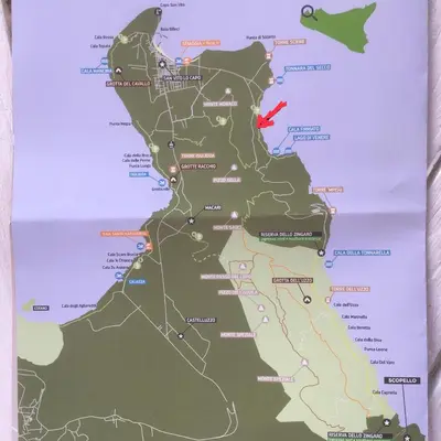 a map of ireland with a red marker at Chalet Tango in Contrada Sauci Grande