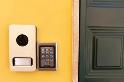 a door with a remote control attached to it at Casa Vacanze Deianira in Santa Flavia