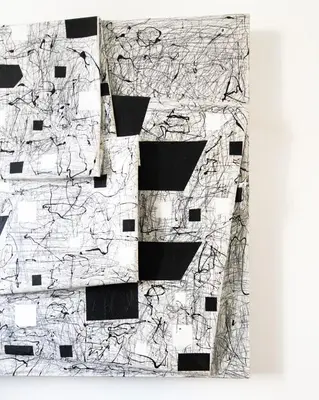 a drawing of a building with black and white at Libertà 78 - Art Suite & Spa in Palermo