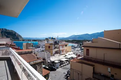a view of a city from a balcony at Mondello SunSea in Mondello