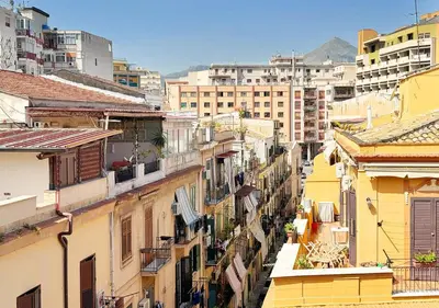 an overhead view of a city street with buildings at Solemar Sicilia - Casa Scordia in Palermo
