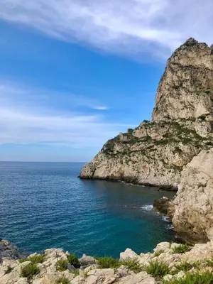 a view of the ocean from a cliff at Casa vacanze anto antonella in Bagheria