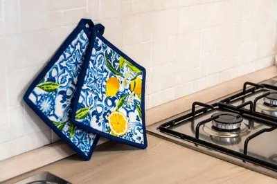 a kitchen stove with a plate with oranges on it at Villa Diamante in Campofelice di Roccella