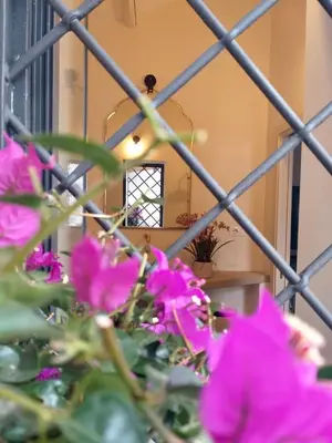 a bunch of pink flowers in a room at Dream Penthouse over main Square in Palermo
