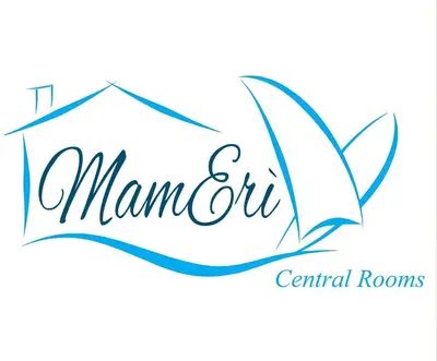 a drawing of a sailboat with the words manor central rooms at MamErì central rooms in Castellammare del Golfo