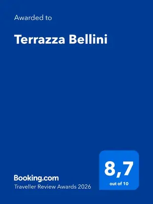 a screenshot of a cell phone with the text upgraded to terraza bellini at Terrazza Bellini in Castellammare del Golfo