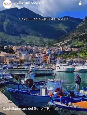 a group of boats are docked in a harbor at Casa Vacanza Giulia in Castellammare del Golfo