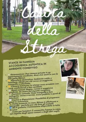a flyer for a event with a picture of a cat at Casina Della Strega in Palermo