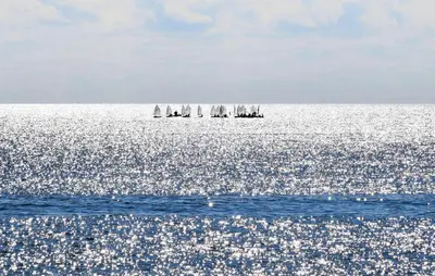 a group of sailboats in the ocean on the water at Nice Home In Partinico With Wifi in Partinico