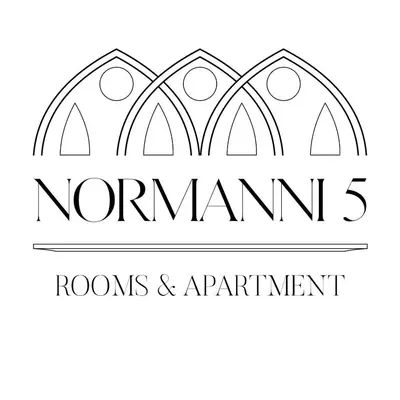 a black and white logo for condos and apartments at Normanni 5 Rooms & Apartment in Palermo