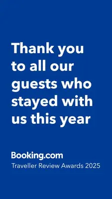a blue background with the words thank you to all our guests who stayed with us at Nika Palermo Holiday House in Palermo