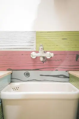a bathroom with a bath tub and a sink at Casa Dorotea in Balestrate