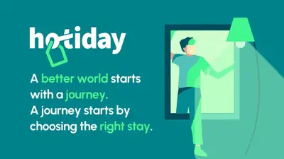 a better world starts with a journey a journey starts by choosing the right stay graphic at HOTIDAY Room Collection - Palermo Politeama in Palermo