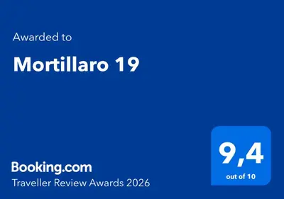 a blue screen with the textouched to montiliana at Mortillaro 19 in Palermo