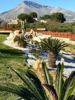 a house with some plants in front of it at Villa Nanni Contemporary, Pool and Garden in Castellammare del Golfo