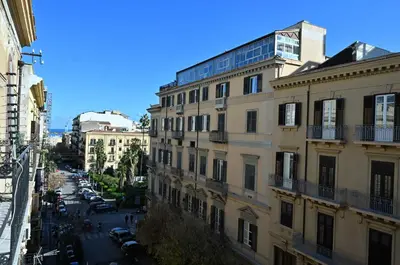 a view of a city street with buildings at Chez Moi in Palermo