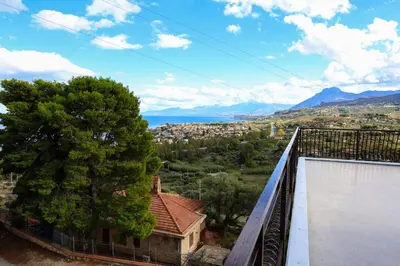 a view from the balcony of a house at Trabia Casa Bianca B in Mandra Capreria