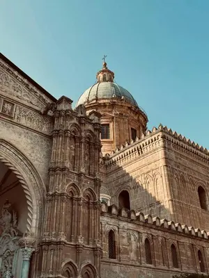a building with a dome on top of it at Baglio dei Conti d'Orléans in Palermo