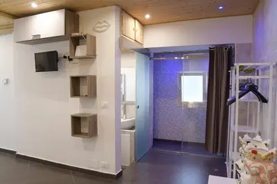 a bathroom with a shower and a sink at Duomo Suite - A Step from the Cathedral in Monreale