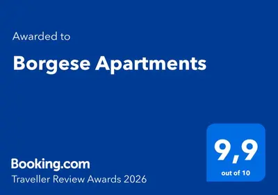 a blue sign with the words packaged to brokerage apartments at Borgese Apartments in Palermo