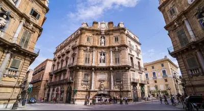 an old building in the middle of a city at La casa di gabry in Palermo