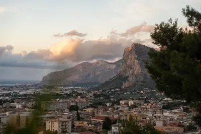 a view of a city with mountains in the background at The Best View Sicily Apart in Carini