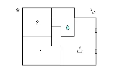 an illustration of a block with a water drop at Stunning Apartment In Trappeto With Wifi in Trappeto