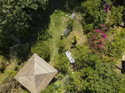 an overhead view of a garden with plants and flowers at Apartment Cicladi Leros by Interhome in Santa Flavia
