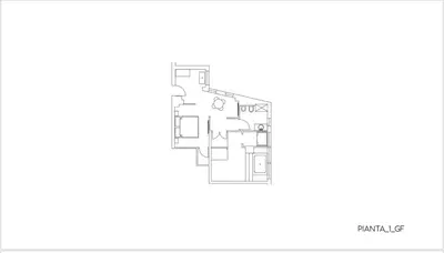 a floor plan of a house at Le Dimore - Ponte 7 in Palermo