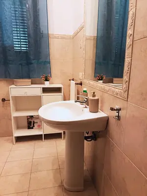 a bathroom with a white sink and a mirror at A Casa da Mammi in Palermo