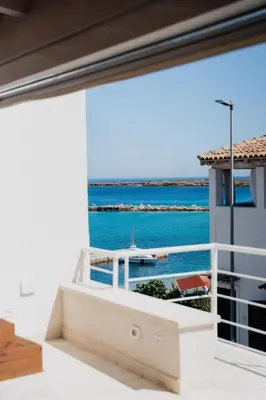 a view of the ocean from the balcony of a house at Sea House - Suite vista mare in Terrasini
