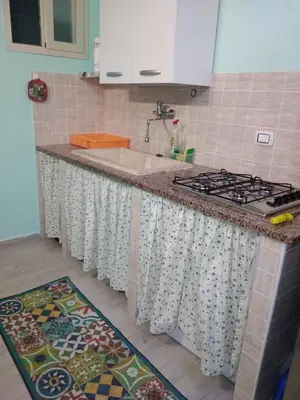 a kitchen counter with a sink and a stove at Casa Ferdinando e Maria in Palermo
