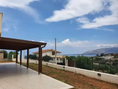 a view from the balcony of a house at Villa con Piscina in Balestrate