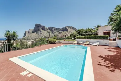 an image of a swimming pool in a house at Pool & Panoramic Villa - 9 mins city center in Palermo