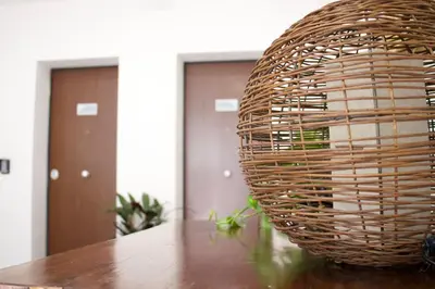 a large wicker basket sitting on top of a table at Appartamenti Mari' 2 in Palermo