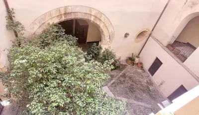 an overhead view of a building with a plant at Maison S Elena in Palermo